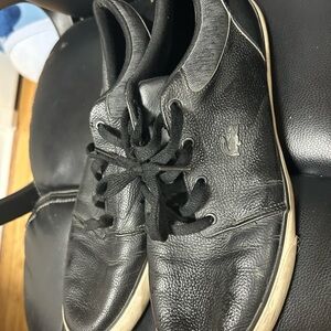 Lacoste Men's Black Leather Shoes